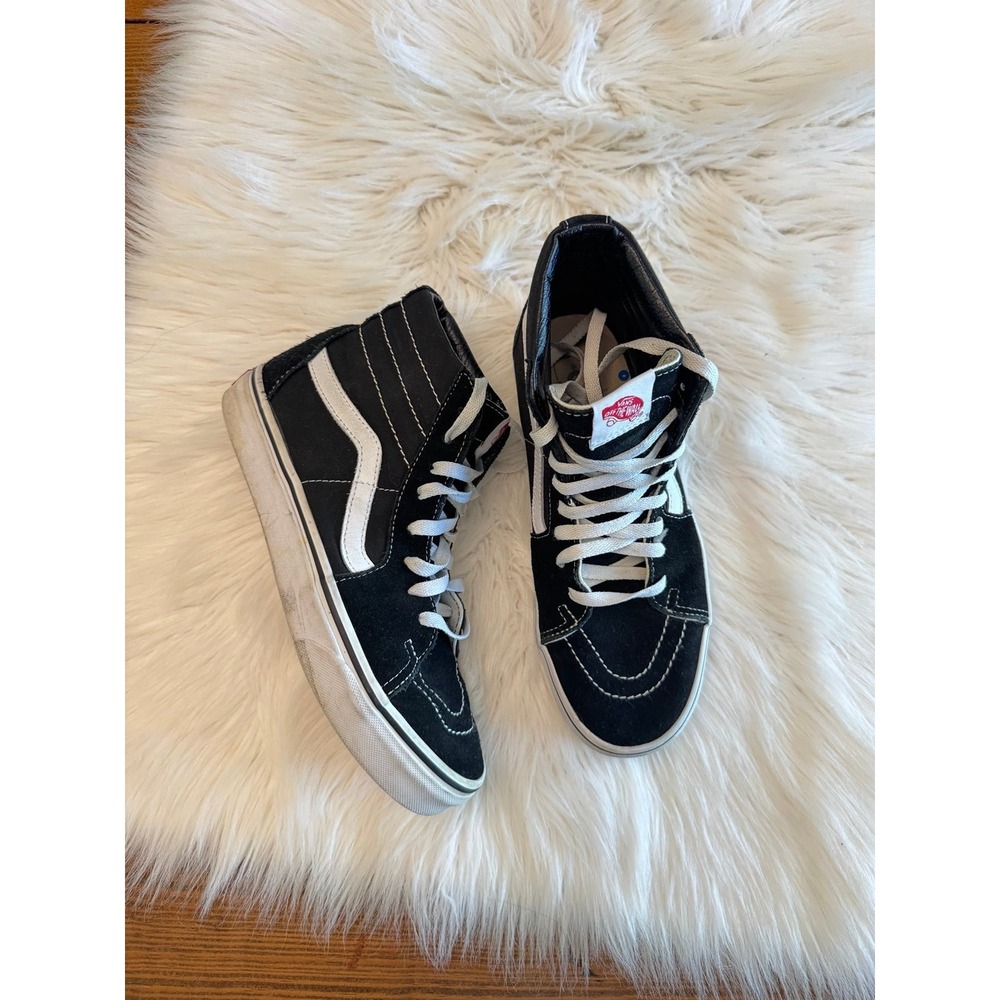 Vans black high top men's 7 women 8.5